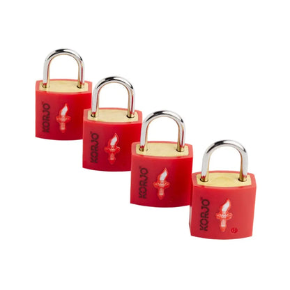 TSA Small Keyed Locks - 4 Pack - Red