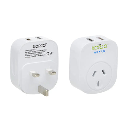 1 x USB-A socket and 1 x USB-C socket, total 2.4A