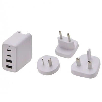 Korjo USB x4 Power Hub - 4 plugs (AUS, US/Japan, Europe, UK)