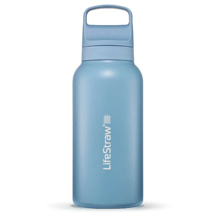LifeStraw Go 2.0 - 1L Stainless Steel Water Filter Bottle - Icelandic Blue