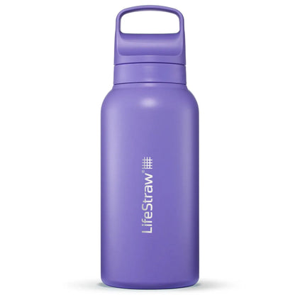 LifeStraw Go 2.0 - 1L Stainless Steel Water Filter Bottle - Thistle Purple
