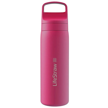LifeStraw Go 2.0 - 500ml Stainless Steel Water Filter Bottle - Orchid Pink