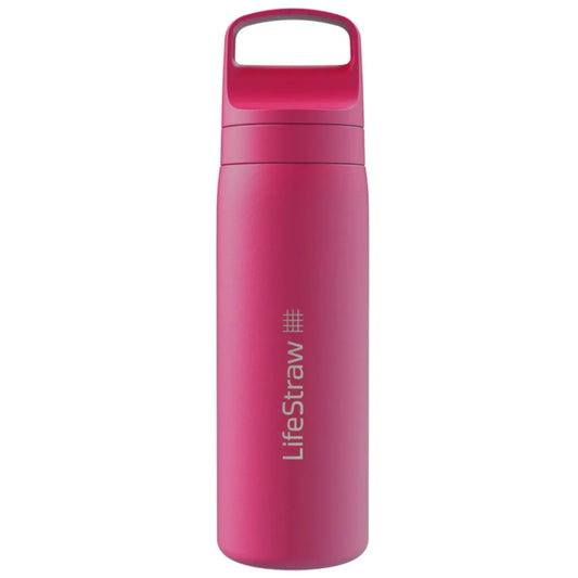 LifeStraw Go 2.0 - 500ml Stainless Steel Water Filter Bottle - Orchid Pink