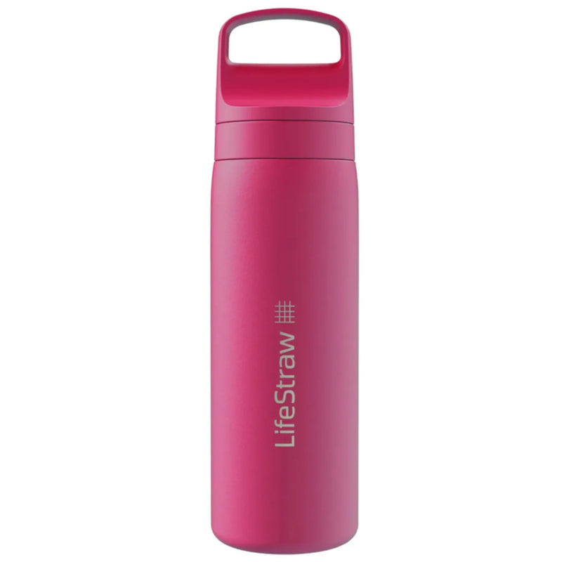 LifeStraw Go 2.0 - 500ml Stainless Steel Water Filter Bottle - Orchid Pink