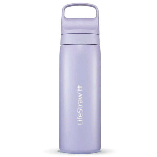 LifeStraw Go 2.0 - 500ml Stainless Steel Water Filter Bottle - Provence Purple