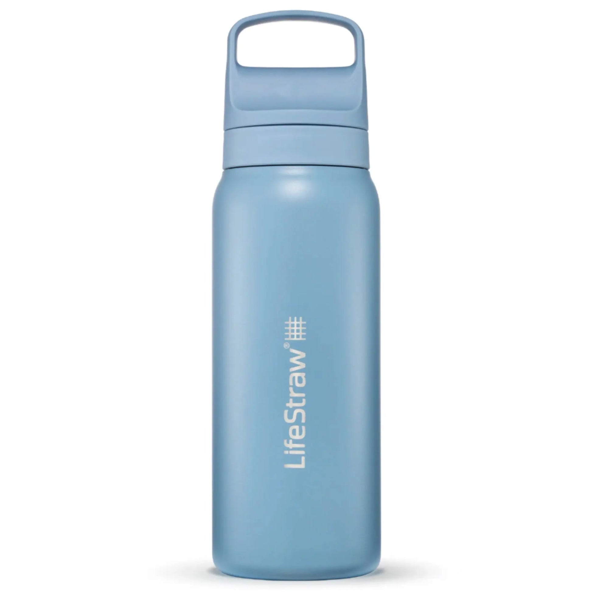 LifeStraw Go 2.0 - 700ml Stainless Steel Water Filter Bottle - Icelandic Blue