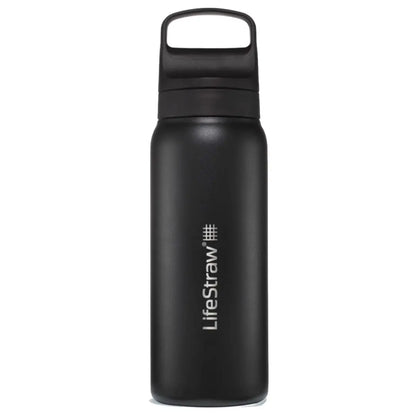 LifeStraw Go 2.0 - 700ml Stainless Steel Water Filter Bottle - Black