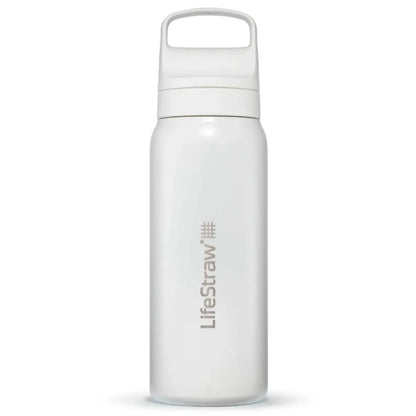 LifeStraw Go 2.0 - 700ml Stainless Steel Water Filter Bottle - White