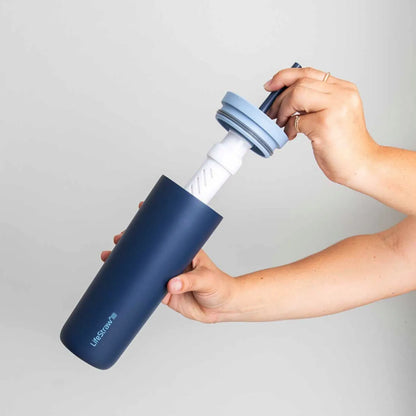 LifeStraw Go 530ml Stainless Steel Water Filter Tumbler - Aegean Sea