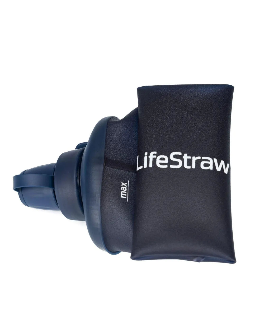 LifeStraw Peak Squeeze bottle rolled up for packing