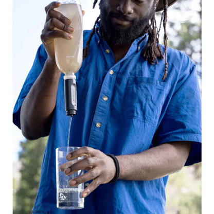 Membrane Microfilter: up to 2,000L - water will stop flowing through once the filter has reached the end of its lifetime