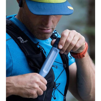 Fill a container to use your straw water filter on the go