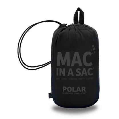 Mac in a Sac Polar - Mens Reversible Down Jacket - Large - Jet Black / Charcoal