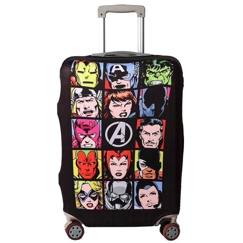 Marvel Avengers Luggage Cover (Medium) - Black Comic Print