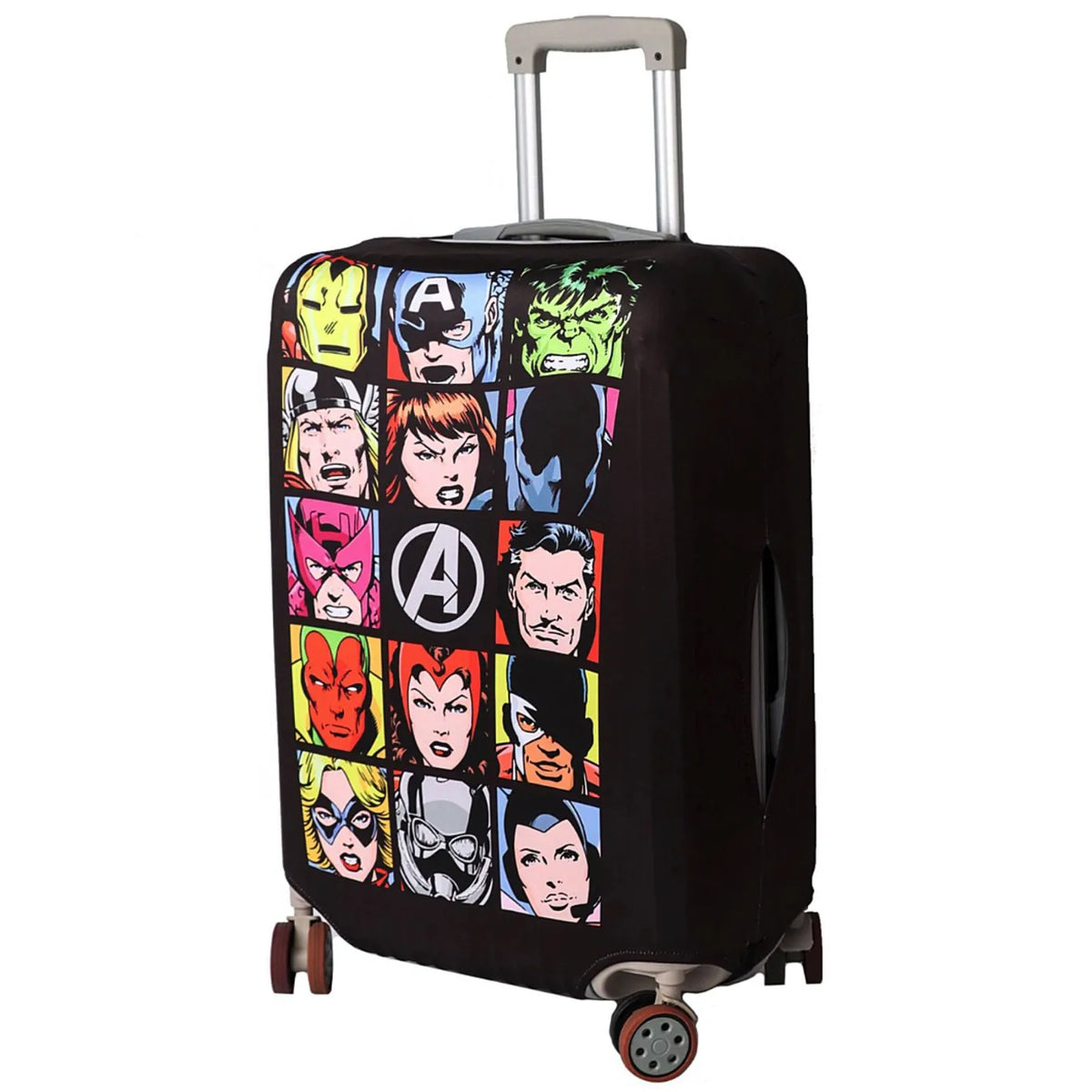 Marvel Avengers Luggage Cover (Medium) - Black Comic Print