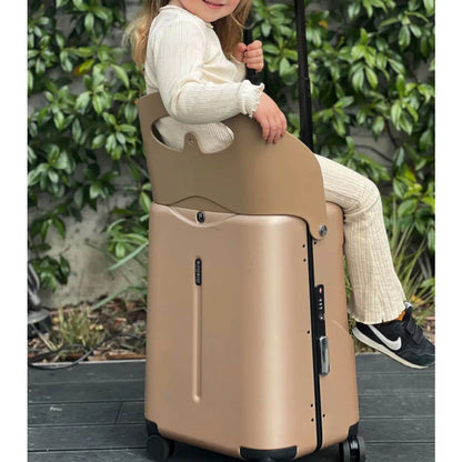 MiaMily 48 cm 4-Wheel Ride-On Carry-on Suitcase - Champagne Gold
