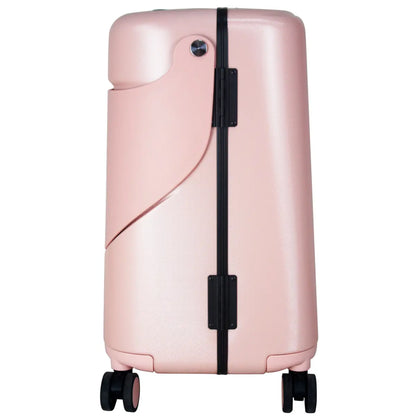 The seat folds down when not in use