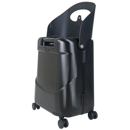 Built in seat back great for multi use: child riding, portable seat for adults, bag storage