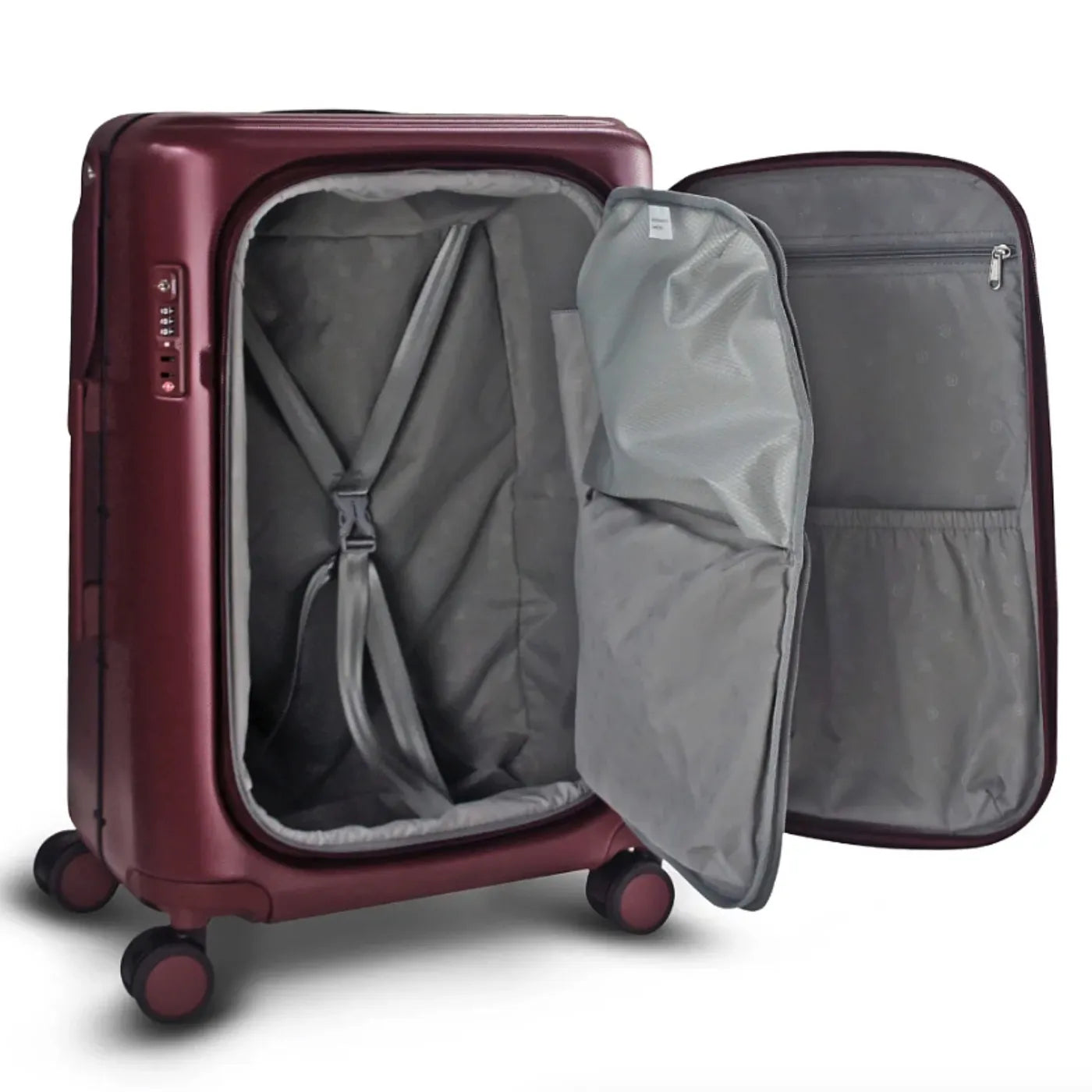 MiaMily 51 cm Ride-On Carry-on Plus Suitcase - Burgundy Red