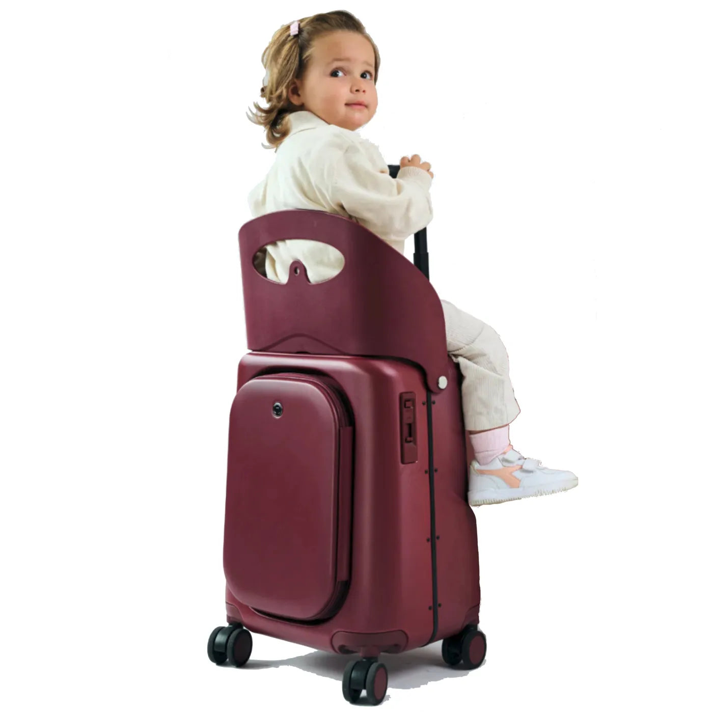 MiaMily 51 cm Ride-On Carry-on Plus Suitcase - Burgundy Red