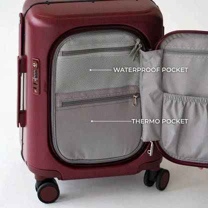 MiaMily 51 cm Ride-On Carry-on Plus Suitcase - Burgundy Red