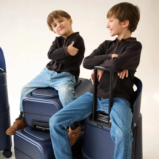 MiaMily 51 cm Ride-On Carry-on Plus Suitcase - Navy Blue