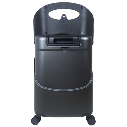 Double wheels and push button retractable handle