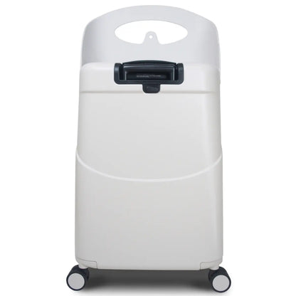 Double wheels and push button retractable handle