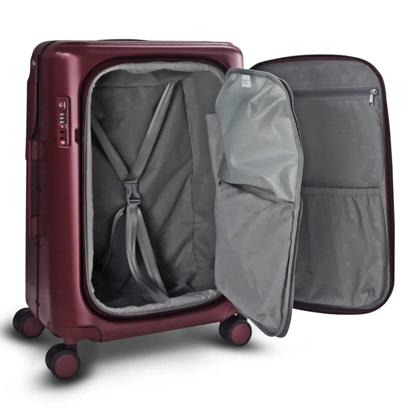 MiaMily 65 cm Ride-On Check-in Plus Suitcase - Burgundy Red