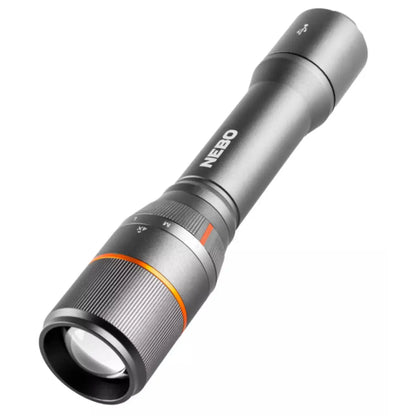 powerful handheld flashlight with 4 light modes and an included power bank