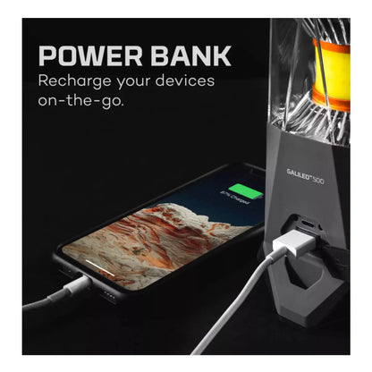 Nebo Galileo 500 Lumen Lantern and Powerbank - Black