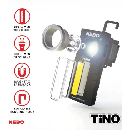 Nebo Tino 250 Lumen Pocket Torch - Black