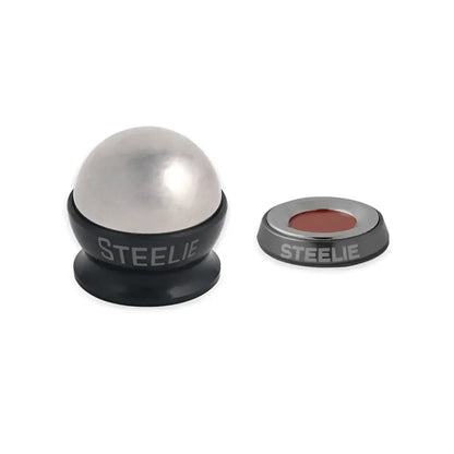 Steelie Magnetic Phone Socket features a powerful neodymium magnet and silicon center to provide a strong grip and smooth glide