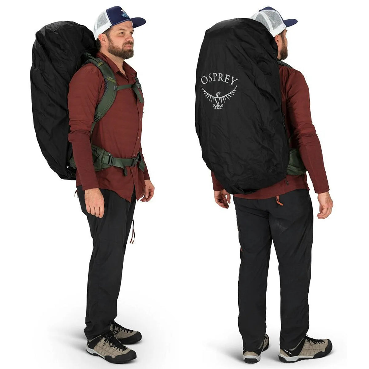 Osprey Aircover Large Backpack Travel Cover (Fits 60 - 75 litre Packs) - Black