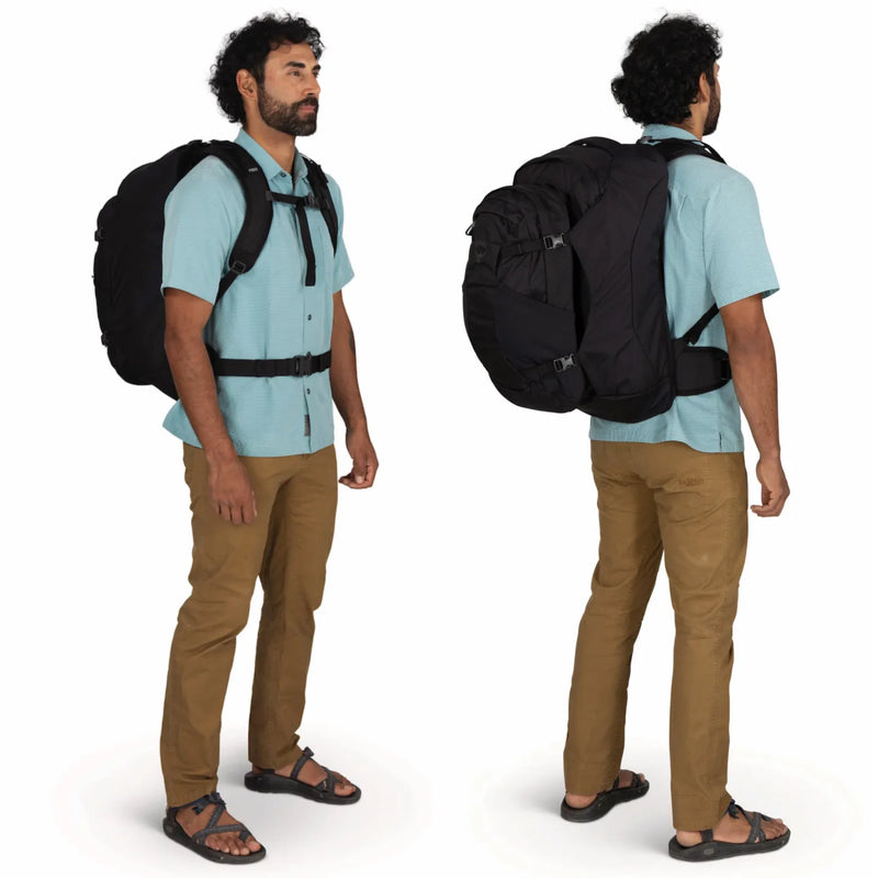 Osprey Farpoint 55L Travel Pack with Detachable Fairview 15L Day Pack - Black