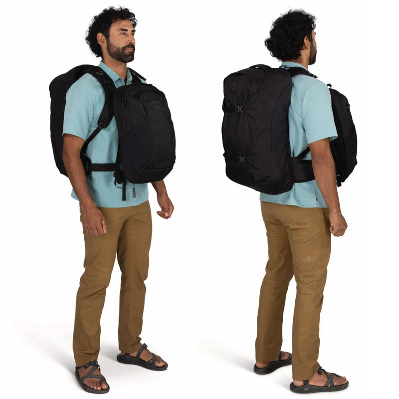 Osprey Farpoint 55L Travel Pack with Detachable Fairview 15L Day Pack - Black