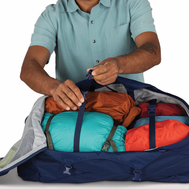 Osprey Farpoint 70L Travel Pack with Detachable Fairview Day Pack - Antique Blue