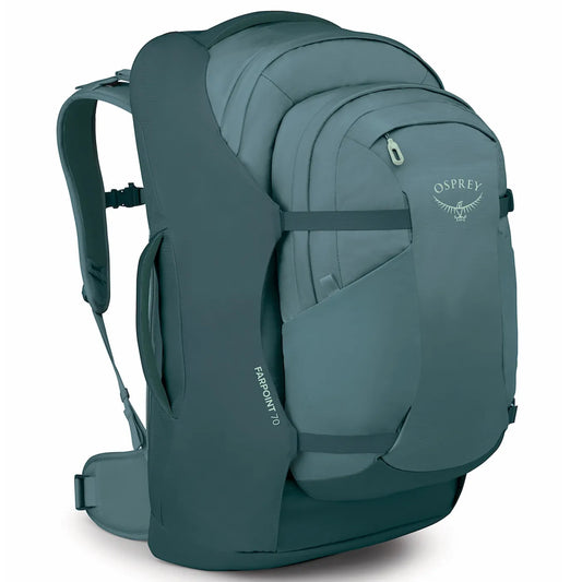 Osprey Farpoint 70L Travel Pack with Detachable Day Pack - Cascade Blue/Torrent Blue