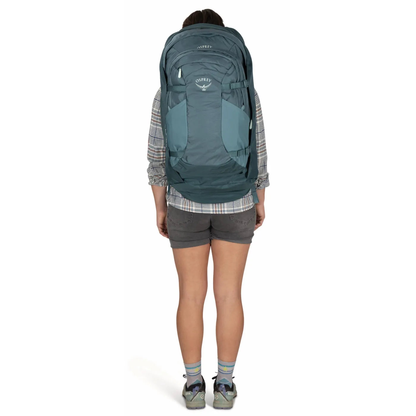 Osprey Farview 70L Women’s Travel Pack with Detachable Fairview Day Pack - Cascade Blue/Torrent Blue