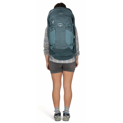 Osprey Farview 70L Women’s Travel Pack with Detachable Fairview Day Pack - Cascade Blue/Torrent Blue