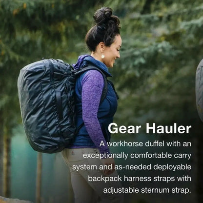 Osprey Transporter 30L Duffel Bag with Backpack Straps - Raven Black