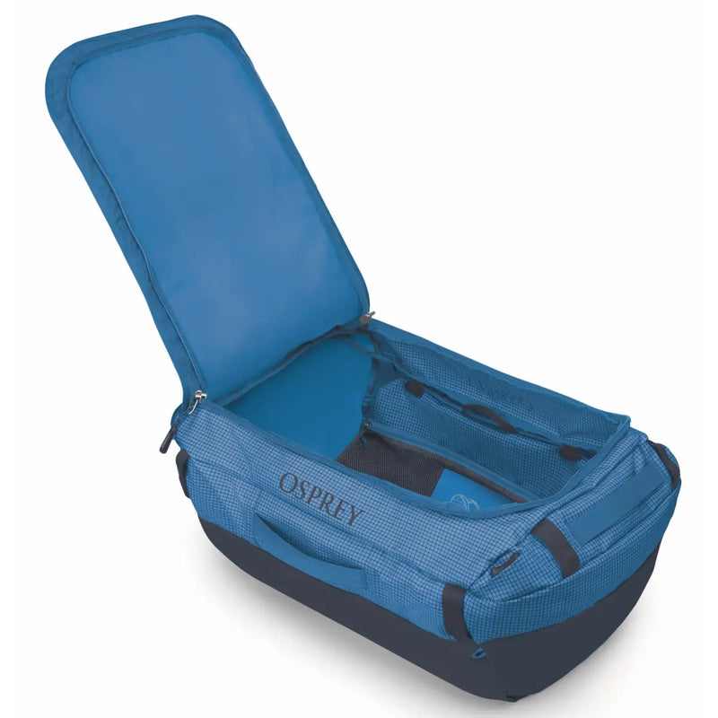 Osprey Transporter 65L Duffel Bag with Backpack Straps - Blue Flame