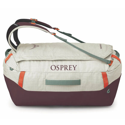 Osprey Transporter 65L Duffel Bag with Backpack Straps - Mystery White