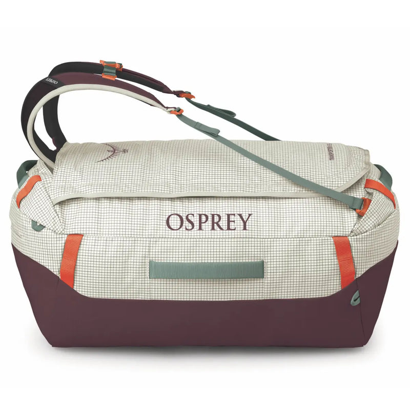 Osprey Transporter 65L Duffel Bag with Backpack Straps - Mystery White