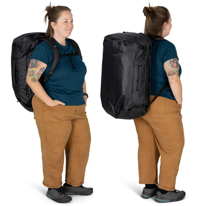Osprey Transporter 65L Duffel Bag with Backpack Straps - Raven Black