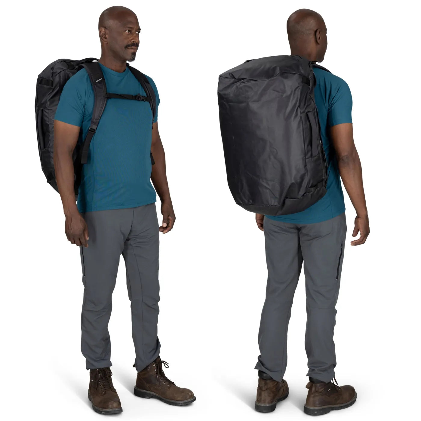 Osprey Transporter 65L Duffel Bag with Backpack Straps - Raven Black