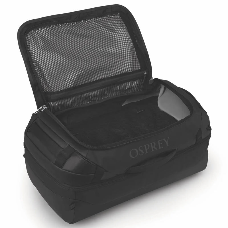 Osprey Transporter Squffel 44L Duffel Bag with Backpack Straps - Raven Black