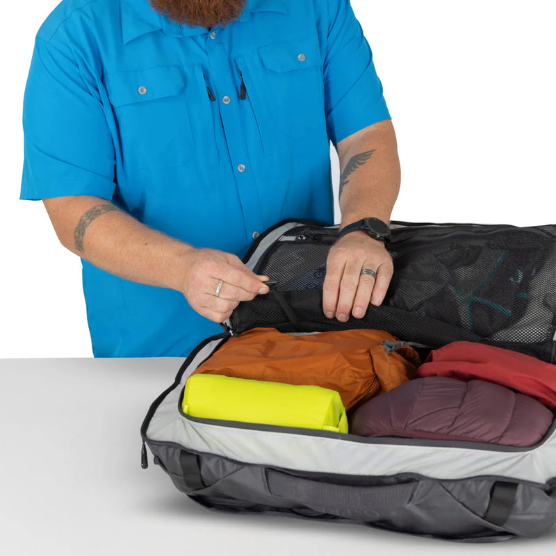 Osprey Transporter Squffel 44L Duffel Bag with Backpack Straps - Raven Black