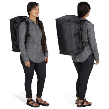 Osprey Transporter Squffel 70L Duffel Bag with Backpack Straps - Raven Black
