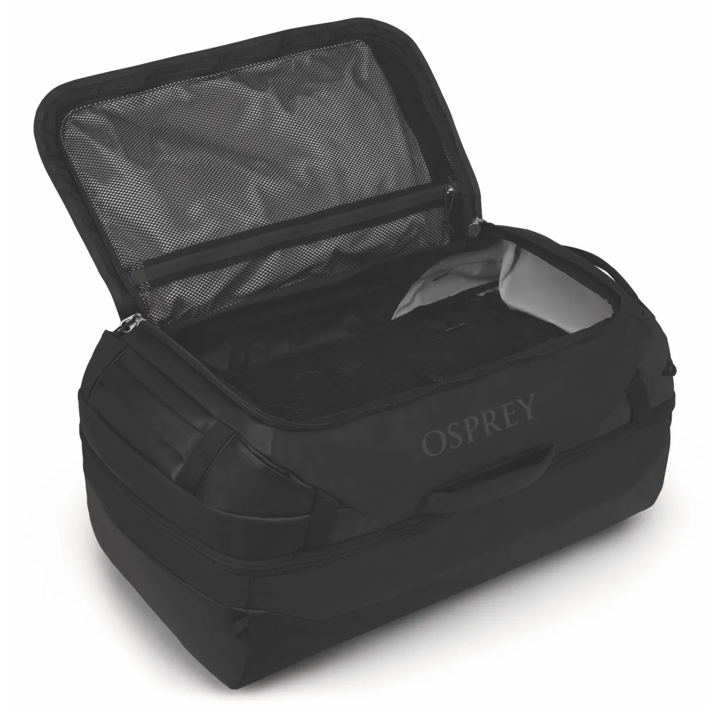 Osprey Transporter Squffel 70L Duffel Bag with Backpack Straps - Raven Black